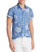 The Men's Store At Bloomingdale's Short-sleeve Floral-print Classic Fit Poplin Shirt - 100% Exclusive