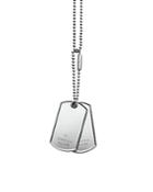 Gucci Sterling Silver Dogtag Necklace, 23