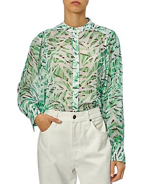 Equipment Chayce Animal Print Silk Shirt