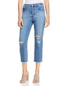 J Brand Wynne Cropped Straight Jeans In Naive Destruct