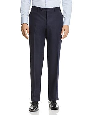 Canali Melange Flannel Classic Fit Dress Pants