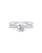 De Beers Forevermark Platinum Micaela's Diamond X Engagement Ring