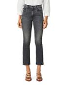 Hudson High Rise Cropped Bootcut Jeans In Black Lightning