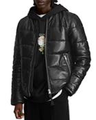 Allsaints Russel Leather Quilted Puffer Jacket