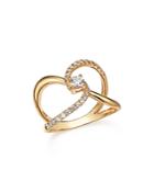 Diamond Crossover Ring In 14k Yellow Gold, .50 Ct. T.w. - 100% Exclusive