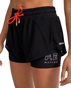 P.e Nation Point Forward Layered Shorts