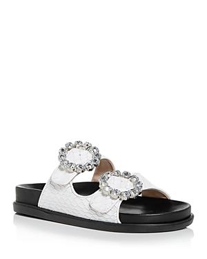 Schutz Women's Ariel Embossed Slide Sandals
