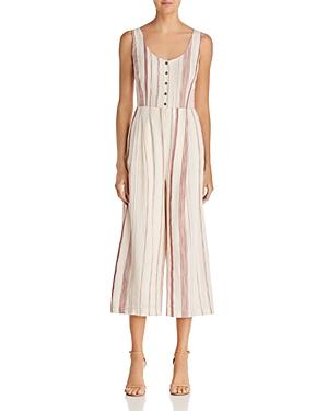 Lost + Wander Mariana Striped Cropped Wide-leg Jumpsuit
