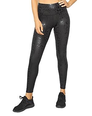Terez Super-high Band Snakeskin Print Leggings