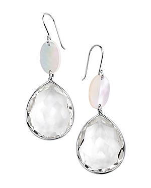 Ippolita Sterling Silver Ondine Clear Quartz & Mother-of-pearl Oval & Teardrop Earrings