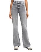 7 For All Mankind High Rise Split Bootcut Jeans In Fern Grey