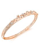 Hueb 18k Rose Gold Bahia Diamond Scatter Bangle Bracelet