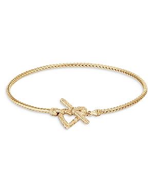 John Hardy 14k Yellow Gold Classic Chain Adwoa Heart Medium Toggle Bracelet
