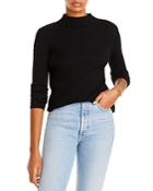 Aqua Mesh Trim Mock Neck Sweater - 100% Exclusive