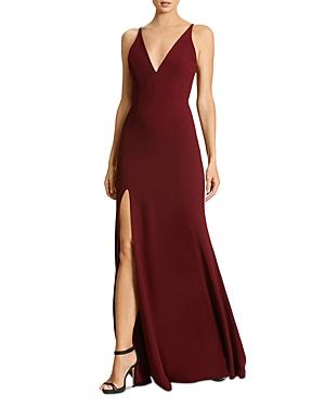 Dress The Population Iris Plunging Crepe Gown