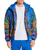 Versace Jeans Couture Regalia Jewel Print Padded Hooded Jacket