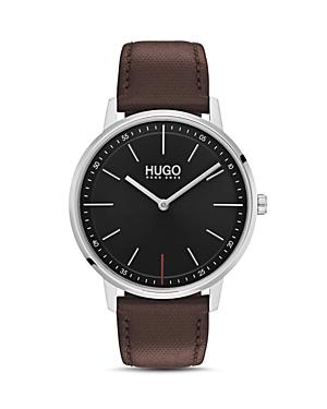 Hugo #exist Brown Leather Watch, 40mm