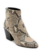 Dolce Vita Women's Almond Toe Snakeskin-embossed Leather Booties