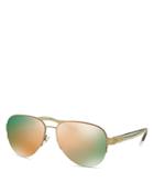 Tory Burch Mirrored Rimless Aviator Sunglasses, 59mm