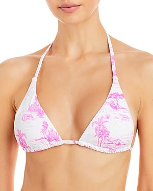Aqua Printed Triangle Bikini Top - 100% Exclusive