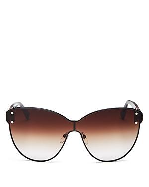 Longchamp Women's Heritage Stripe Shield Sunglasses, 62mm