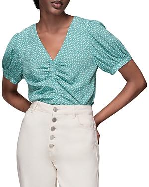 Whistles Ditsy Floral Gathered Front Top