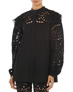 Alberta Ferretti Eyelet Blouse