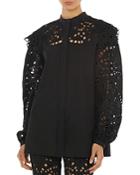 Alberta Ferretti Eyelet Blouse