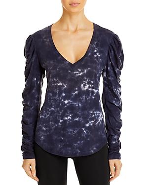 Sundays Valentine Ruched Puff Sleeve Tee