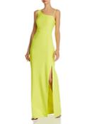 Laundry By Shelli Segal Asymmetric Luxe Crepe Gown