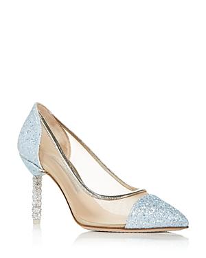 Sophia Webster Women's Jasmine Glitter Pointed Toe Pumps