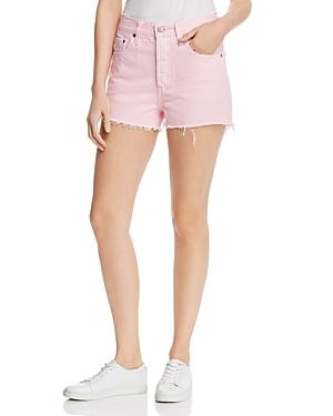 Levi's 501 High Rise Cutoff Denim Shorts In Light Pink