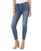 Liverpool Los Angeles Abby Button Fly Skinny Ankle Jeans In Perry