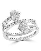 Bloomingdale's Diamond Heart Wrap Ring In 14k White Gold, 0.70 Ct. T.w. - 100% Exclusive