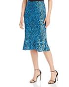 Aqua Neon Leopard-print Midi Skirt - 100% Exclusive