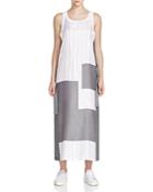 Dkny Pure Patchwork Silk Belted Maxi Dress
