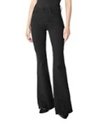 J Brand Valentina High-rise Flare Jeans In Eco Seriously Black