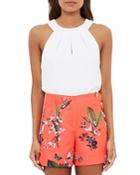 Ted Baker Tropical Oasis Scallop-detail Shorts