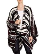 Maje Maille Striped Open Poncho - Bloomingdale's Exclusive