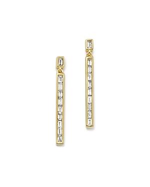 Bloomingdale's Diamond Baguette Linear Drop Earrings In 14k Yellow Gold, 0.50 Ct. T.w.