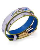 Tory Burch Printed Reversible Double Wrap Bracelet