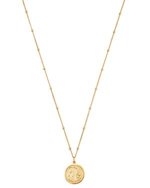 Zoe Lev 14k Yellow Gold Diamond Moon Medallion Necklace, 18