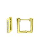 Bloomingdale's Marc & Marcella Diamond Square Hoop Earrings In 18k Gold Plated Sterling Silver, 0.14 Ct. T.w. - 100% Exclusive