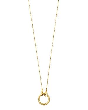 Tous 18k Yellow Gold Hold Pendant Necklace, 15.7