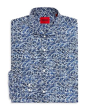 Hugo Slim Fit Micro Print Dress Shirt