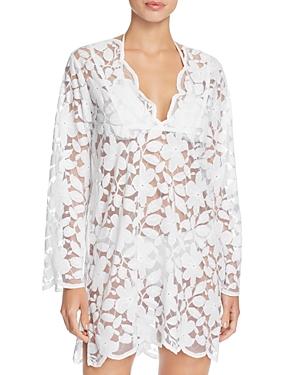 J. Valdi Floral Lace Tunic Cover Up