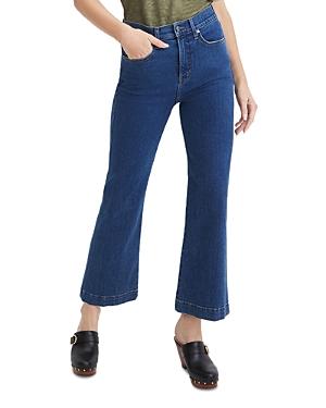 Veronica Beard Carson High Rise Ankle Flare Jeans In Washed Oxford