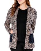 Nic+zoe Plus Bark Mix Jacquard Blazer