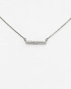 Adina Reyter 14k White Gold Pave Diamond Bar Necklace, 15