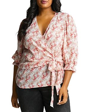 Estelle Plus Spritzer Wrap Top